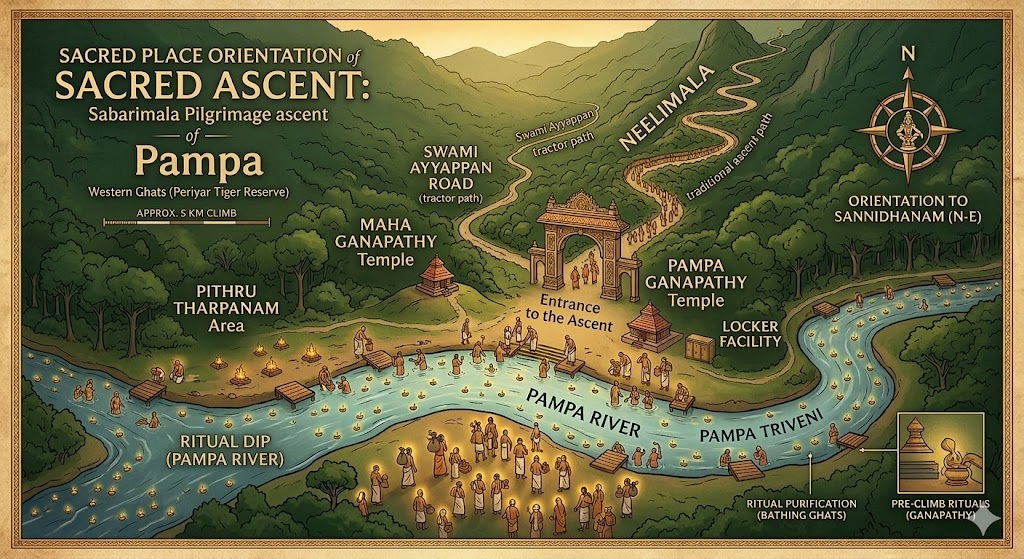 Pampa orientation map for pilgrims